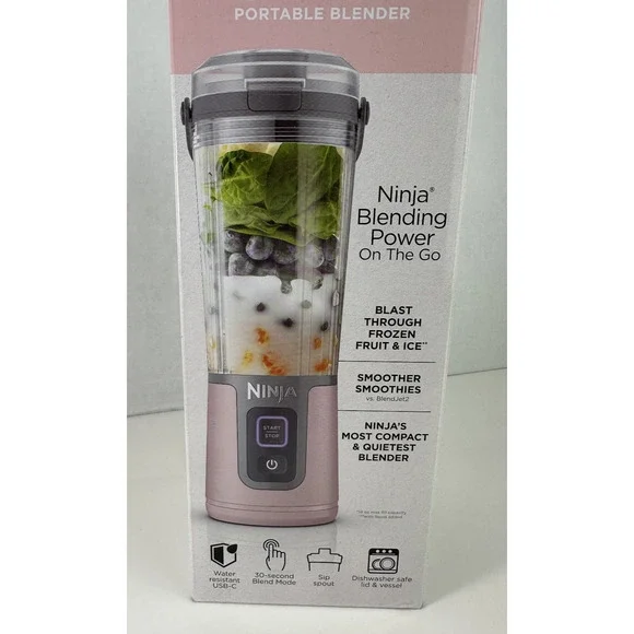 NEW Ninja Blast Portable Personal Blender Detachable Cable USB Type-C 16 oz Pink - Picture 8 of 8